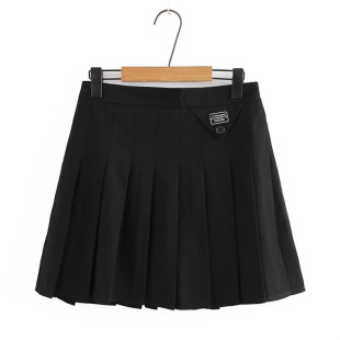 2023 Summer New Large Size Fashionable Short Skirt All-match Slimming High Waist Stretch Pleated Skirt 2201 Skirt for Chubby Girls