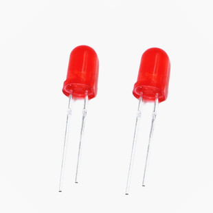 F5 red red red short foot 5mm red light round head highlight indicator straight led lamp bead red light emitting diode