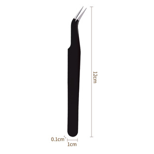 10.5CM Stainless Steel Elbow Tweezers Grafting Eyelash Curler Multifunctional Handmade DIY Hand Zhe Cartoon Nail Tweezers