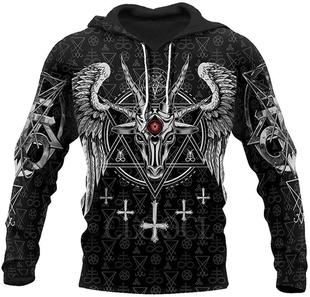 2024 cross-border foreign trade men's Viking sweater long sleeve 3d printing sports casual pullover zipper sweater hoodie