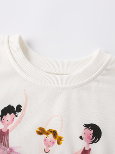 malwee girls' autumn clothing new European and American children's sweater casual western style little girl western style children's top