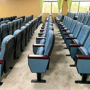 Auditorium chair cinema chair conference room ladder classroom row chair anti-collision soft bag solid wood row chair