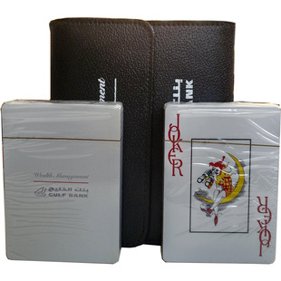 Double Pair of Poker Customization Manufacturer Customized 0.325mm Magnetic Leather Boxed Advertising Plastic Pvc Playing Cards