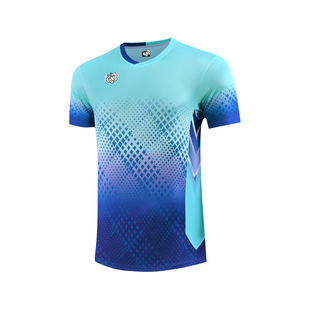 New Style Table Tennis Clothes Top Men's and Women's Children's Short-sleeved Quick-drying Breathable Student Table Tennis Clothes Training Clothes 6597