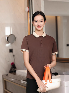 Summer Short-sleeved Lapel T-shirt Restaurant Restaurant Fast Food Restaurant Milk Tea Shop Cafe Steak Shop Waiter Work Clothes