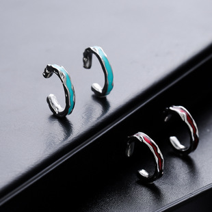 Earclip Men's Irregular Texture High-end All-match Niche Light Luxury Earrings Women's Summer New Simple Accessories Jewelry