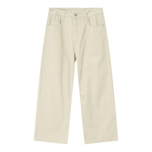 MTLCLOTHES men's clothing | 2023 Four Seasons New straight loose Korean style simple mid-high waist jeans