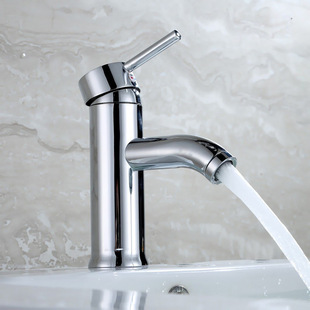 Chuqian single-hole basin faucet single-hole hot and cold water faucet glass basin heightening faucet ceramic basin faucet