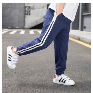 Children's Wear Boys' Spring Wear Pants 2024 New Spring and Autumn Children's Sports Pants Trousers Big Boys Spring Trendy