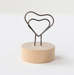 Vintage Log Note Holder Simple Cute Photo Holder Message Note Holder Home Decoration Ornaments opp Bag