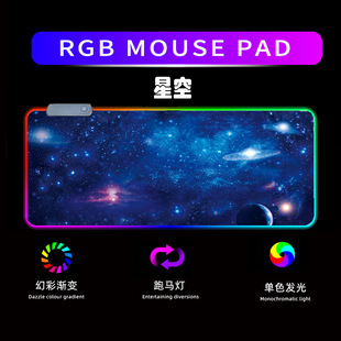 Светящийся коврик для мыши RGB полностью Черная лошадь красочный светящийся нескользящий коврик для мыши может быть сделан для отображения нескользящего светящегося коврика