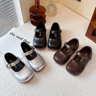 Girls' Shoes Children's Princess Small Leather Shoes 2025 Spring and Summer New Style Baby Girl Retro Mary Jane Western Style Single-layer Shoes