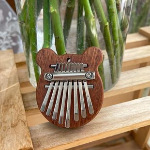 Musical Instruments Cross-border Gift 8-tone Mini Thumb Piano Kalimba Solid Wood Crystal Transparent Five-finger Piano Portable Finger Piano