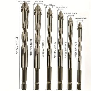 New four-blade serrated eccentric drill dry ceramic tile concrete glass drill bit household multifunctional hole punch wholesale