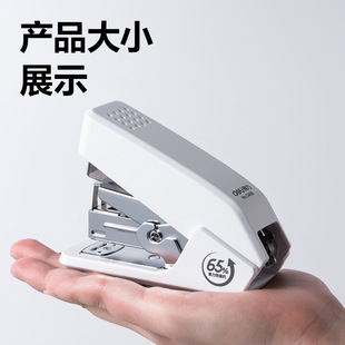 Deli 0466 hand-held stapler labor-saving binding machine metal body mini stapler for takeaway packaging