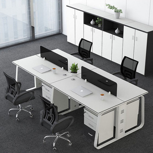 Staff desk staff desk four-person office card simple computer desk staff office desk and chair combination