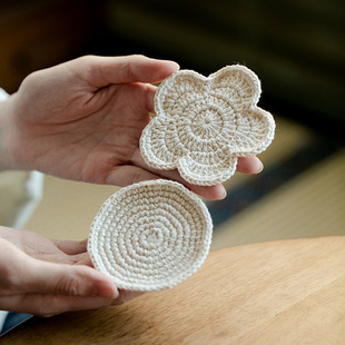 Changpu Ju embroidery pot mat cotton thread hand-woven absorbent insulation mat tea ceremony storage tea set accessories