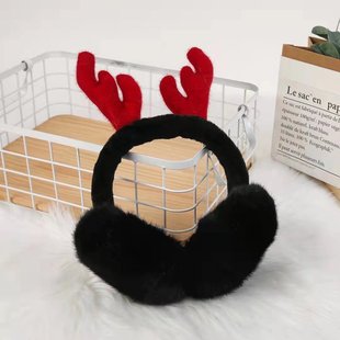 Christmas antler warm earmuffs Internet celebrity plush female warm ear Korean cute winter adult earmuffs foldable earmuffs