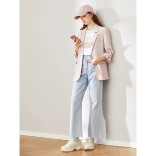 Sakura 9793 New Pink Suit Jacket Women's Gentle All-match Design Sense Niche Elegant Ladies High-end Suit