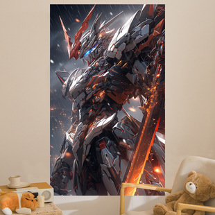 Gundam Mobile Suit Vertical Animation Wall Decoration Tapestry Hanging Cloth Background Cloth Room Background Wall Bedroom Tapestry