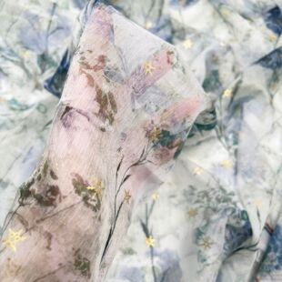 Factory direct bronzing chiffon printed fabric fabric dress strap fabric heat transfer digital printing factory