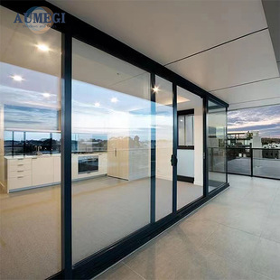 Cross-border factory supply titanium magnesium aluminum alloy sliding door kitchen sliding door balcony sliding door partition wind resistance insulation