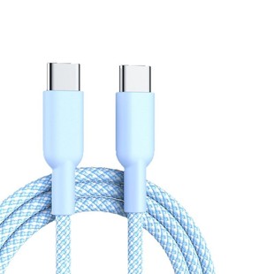Double-head type-c braided data cable fast charging is suitable for Huawei Apple 15ProMax mobile phone fast charging cable