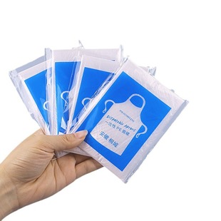 Disposable apron plastic pe catering commercial hot pot barbecue waterproof and oil-proof independent packaging market wholesale