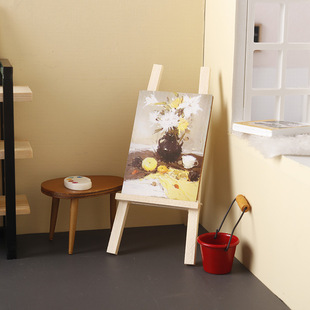 Miniature Food Play Art Easel Sketch Art Mini Model 1:12 min ob11 Doll House dollhouse