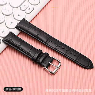 in stock wholesale leather bamboo pattern watch strap wear-resistant unisex cowhide strap accessories color strap pin buckle