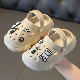 Parent-Kids Kidsren's Sandals Summer Cartoon Baotou Clogs for Men and Women Large, Medium and Small Babies Non-Slip Eva Odorless