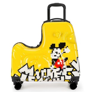 Cute Suitcase Inch Children Can Sit Riding Case to Age Male and Female Baby Universal Universal Wheel Trolley Case Free Shipping
