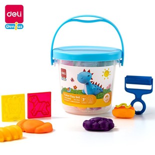 Deli 7022 Color Mud suit Clay Kindergarten Children 12 Color Handmade Plasticine Color Mud Magic Space Mud