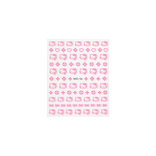 New online celebrity nail relief stickers pink KT cat nail love star cute cat 3d 3d patch wholesale