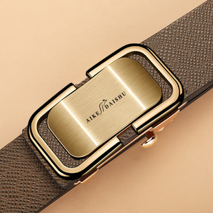 Belt men's high-end business casual all-match genuine leather pants slim young and middle-aged automatic buckle inner wear men's pants belt in stock