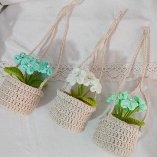 Finished cross-border hand-woven calla lily wool flower knitted imitation flower eternal flower crochet artificial flower home decoration
