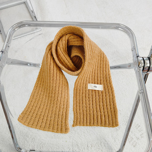 Children's Scarf Autumn and Winter New Baby Scarf Warm Thickened Wool Scarf Western Style Cartoon Scarf Winter Korean Style