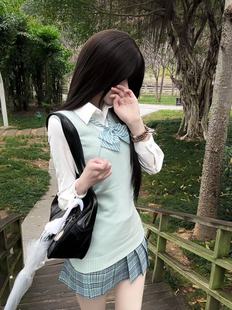 [Waist Vest Vest] Potato Sweater Pullover Joker Solid Color Knitted Women's JK Uniform JK Sweater School Supply