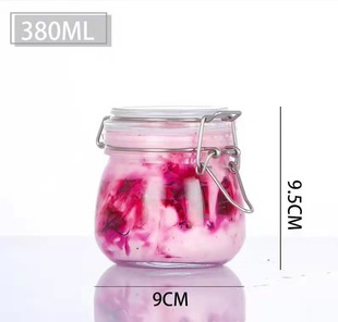 Amazon Glass Snap Coarse Grain Sealed Storage Jar Wine Pickle Jar Tea Food Spice Honey Jar Jar