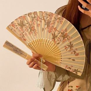 Новый китайский складной веер Древний стиль Летний Ханфу женский фанат Cheongsam Танцор