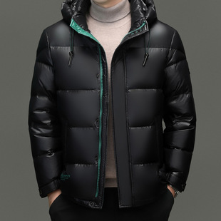 Winter New Winter Casual Fashion Removable Hat Down Jacket Men's White Duck Down Thickened Men's Coat Men