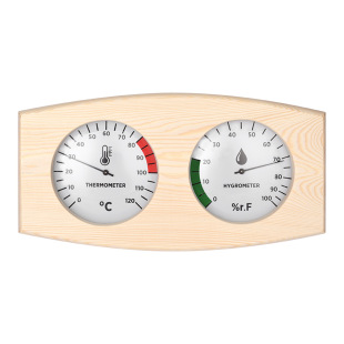 Professional sauna accessories manufacturer direct supply sauna room temperature and humidity double watch