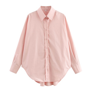 Loose Casual Cotton Long Sleeve Lapel Shirt 2910