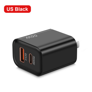 55 Вт полностью совместимая поддержка супер быстрая зарядка USB + PD Быстрая зарядка мобильного телефона зарядная головка Type-C PD двойная оптовая продажа