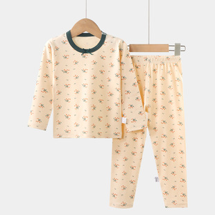 260g Children's Pajamas suit Wool Bra Autumn and Winter Girls' Home Wear Thickened Autumn Clothes and Pants Thermal Underwear