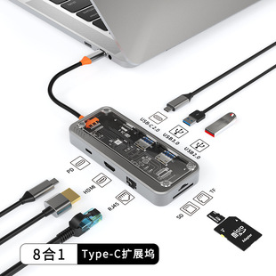New private Model 10-in -1Type-C docking station usb hub hub USB3.0/RJ45 Gigabit docking station