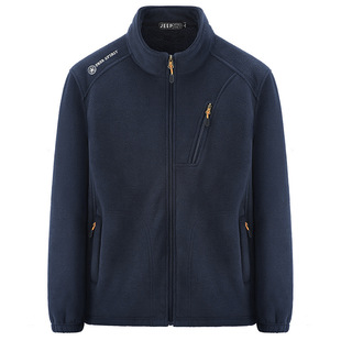 [thickened version] autumn and winter new fleece jacket men's leisure sports double-sided fleece sweater men 2155A