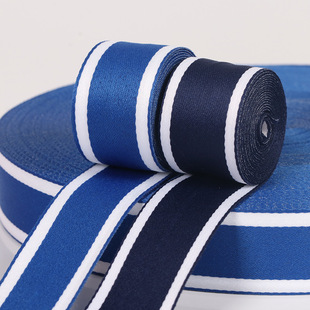 2.5cm100D Polyester Dense Texture Ribbon Clothes Decorative Belt Intercolor Striped Ribbon Pants Side Belt Spot