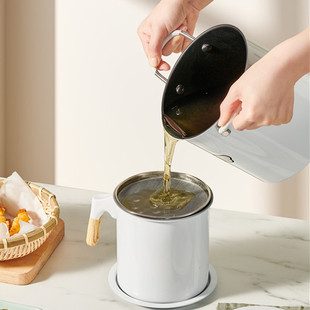 Amazon Explosive Cross-border Oil Filter Pot Household Kitchen Oil Residue Oil Separator Oil Filter Artifact Oil Storage Tank