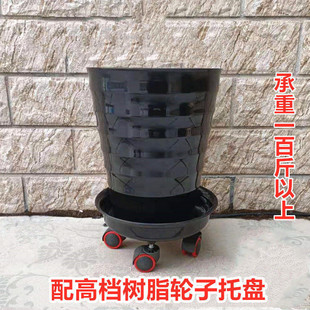 Flower Pot Ceramic Extra Large 30cm Oversized Threaded Black and White Imitation Ceramic Resin Plastic Delivery Tray